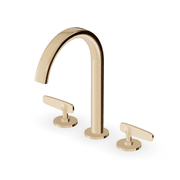 Veloce 3th Deck Mounted Basin Mixer Gooseneck Spout gallery detail image