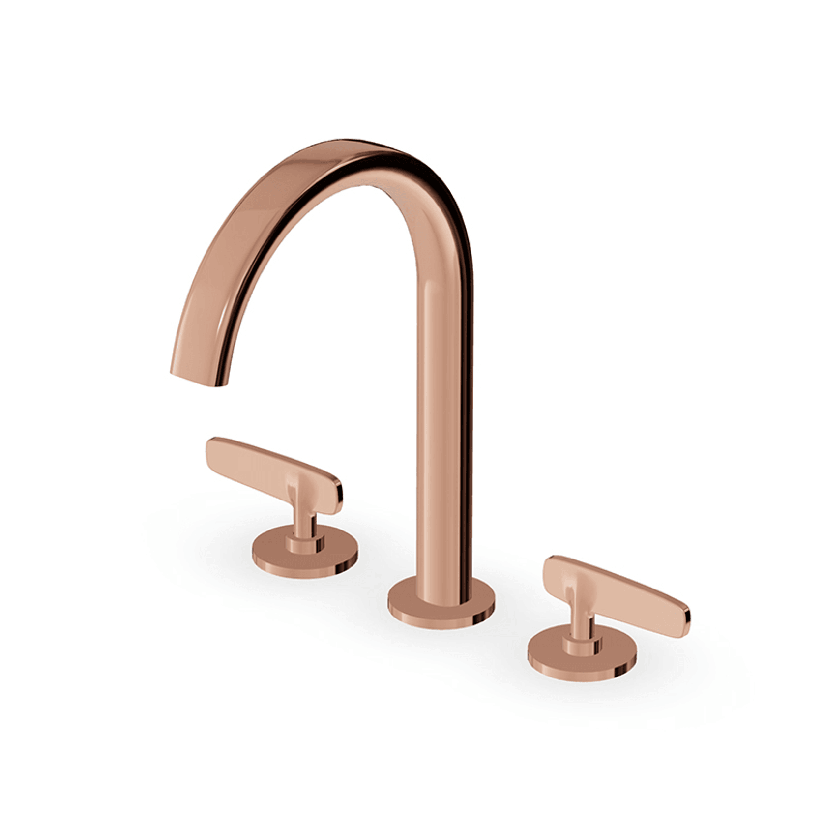 Veloce 3th Deck Mounted Basin Mixer Gooseneck Spout gallery detail image