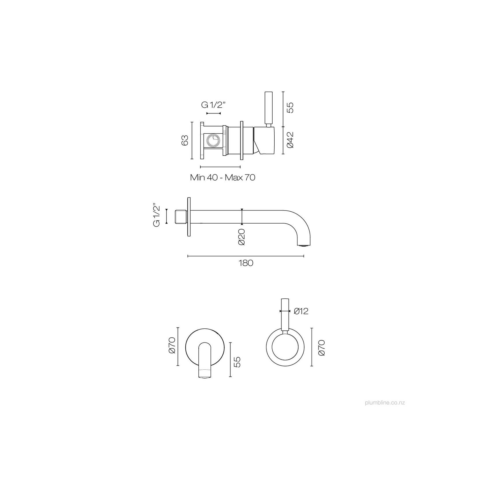 Buddy Pro Wall Mount Mixer gallery detail image