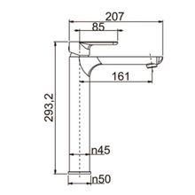 Vog Tall Basin Mixer Matte Black gallery detail image