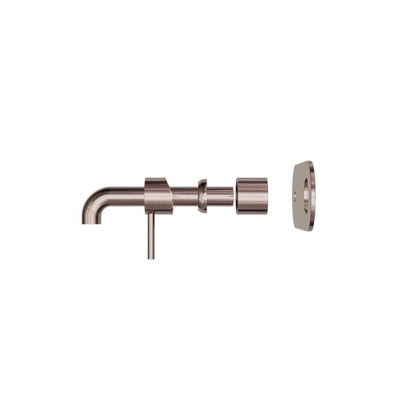 Zen SS316L Wall Basin/Bath Mixer 230mm Spout Trim Kits | Brushed Bronze gallery detail image