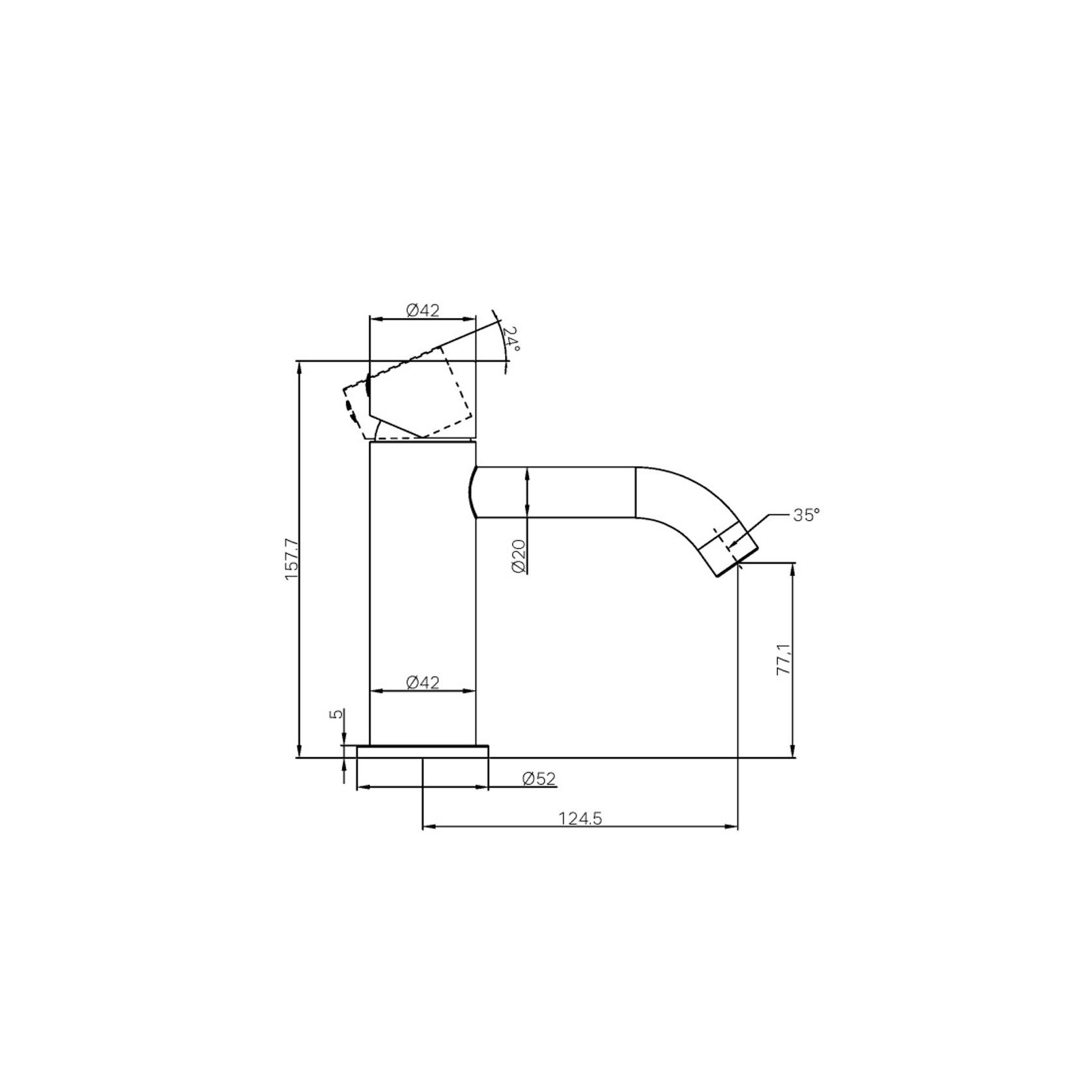 Zen SS316L Basin Mixer Handless | Brushed Gold gallery detail image