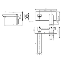 Orza Wall Mounted Basin/Bath Mixer gallery detail image