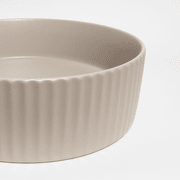 Camilla Fluted Matte Ecru Sand Basin gallery detail image