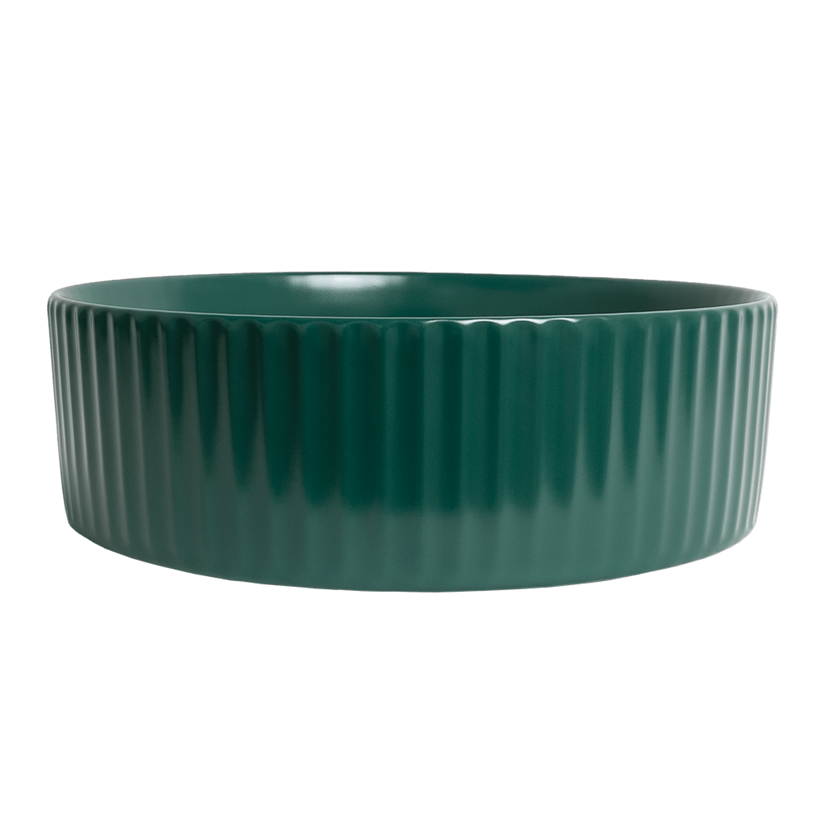 Camilla Fluted Matte Green Basin gallery detail image