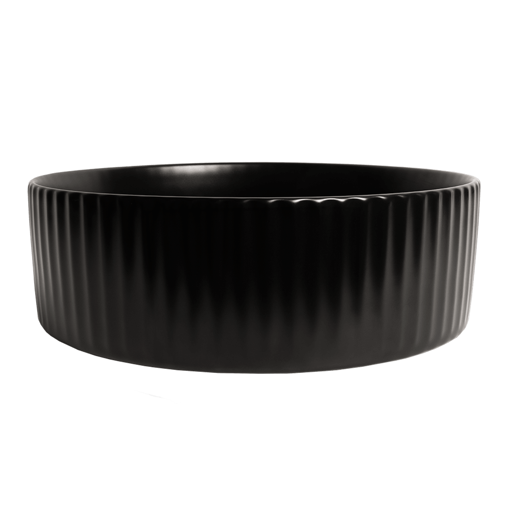 Camilla Fluted Matte Black Basin gallery detail image