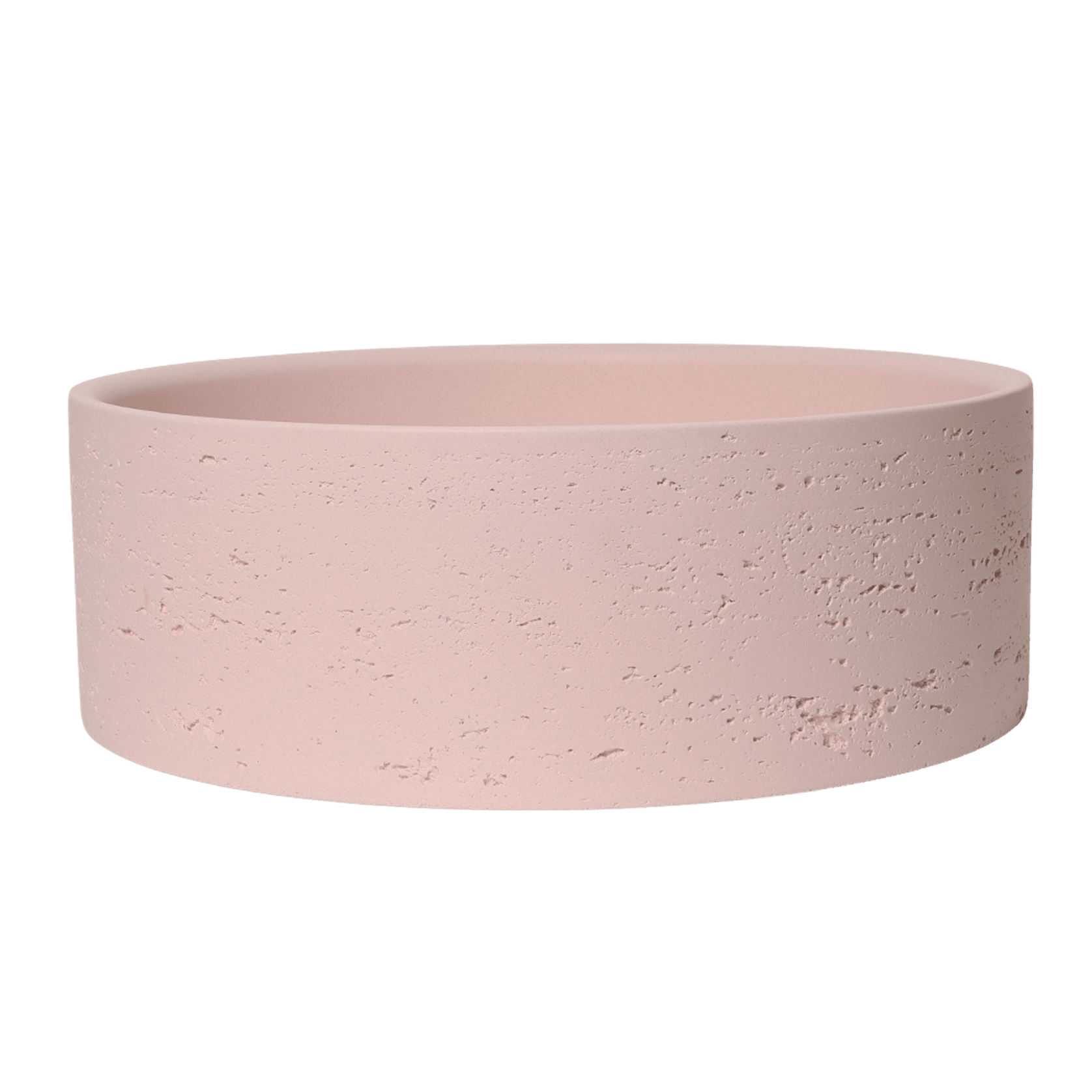 Alma Amos Circle Rustic Concrete Basin Champagne Pink gallery detail image