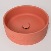 Alma Amos Circle Rustic Concrete Basin Terracotta gallery detail image