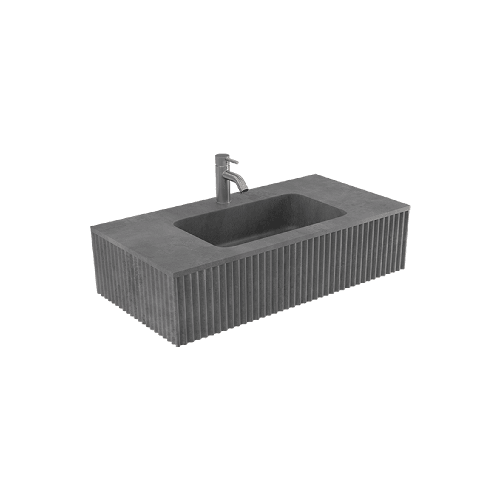 Bare Fluted Wall Basin gallery detail image