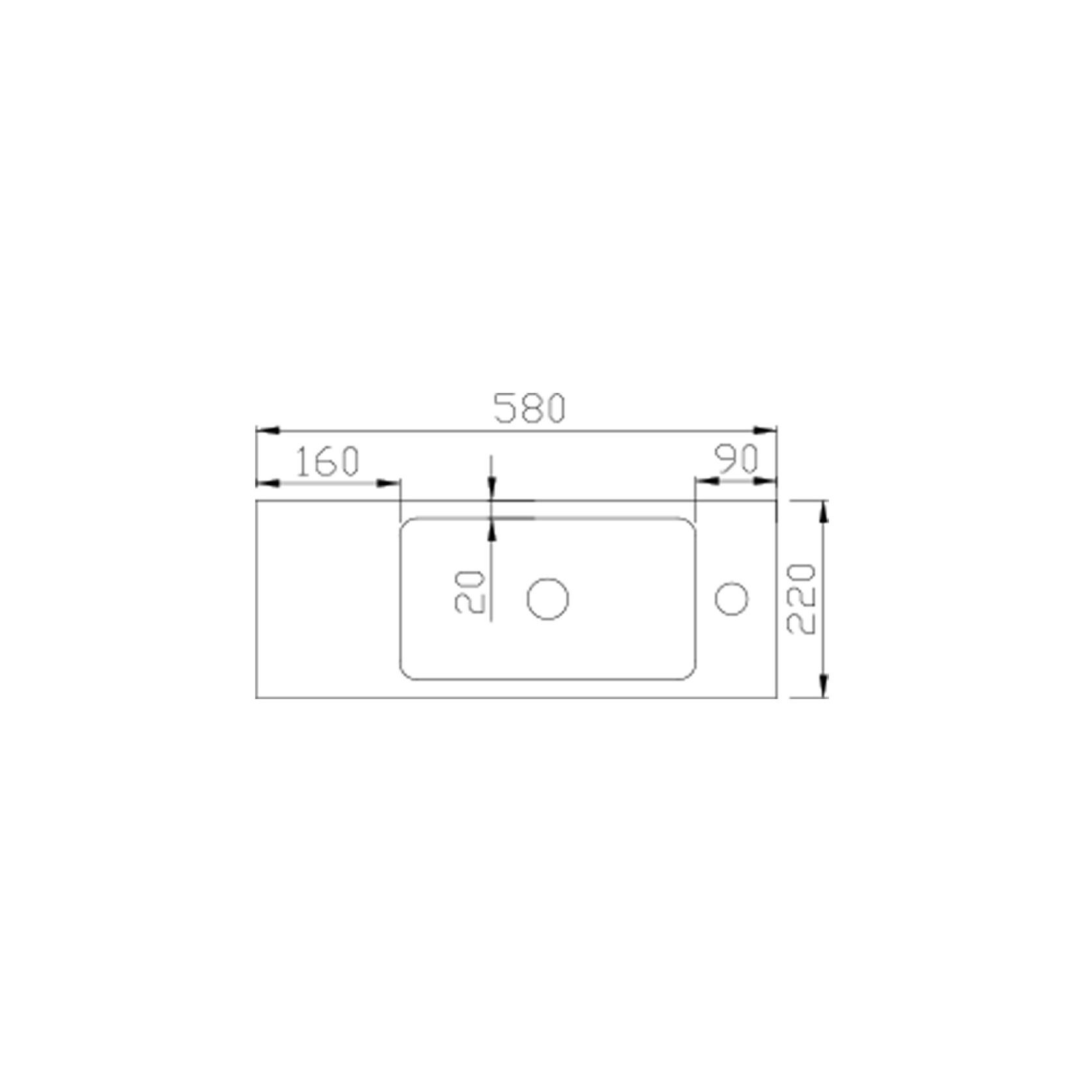Kzoao Mini WC Basin Only Gloss White gallery detail image