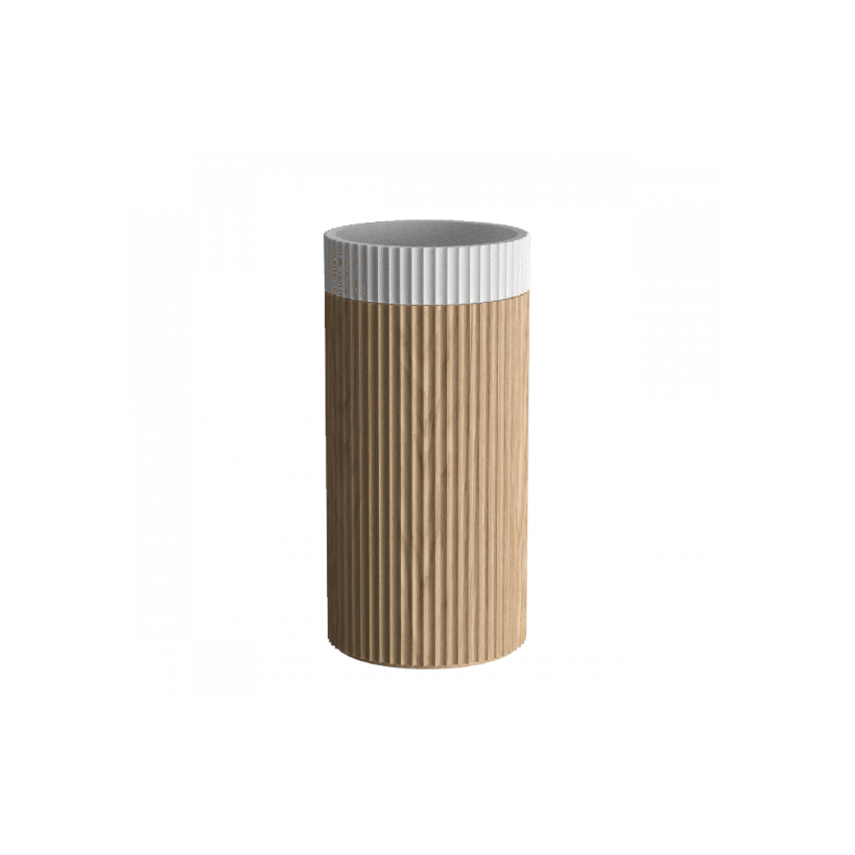 Doric Round Basin With Timber Pedestal gallery detail image