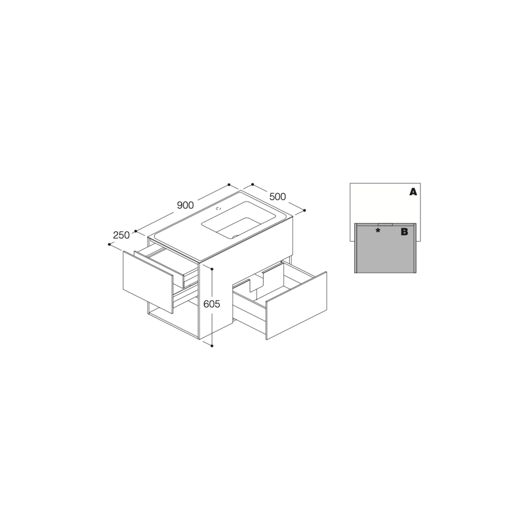 Quadtwo Washbasin by Boffi gallery detail image