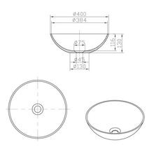 iStone Round Basin 400 x 130mm Metallic Silver gallery detail image