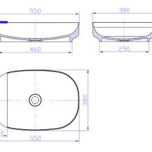 iStone Ovale Basin 550mm Matte White (With Tray) gallery detail image