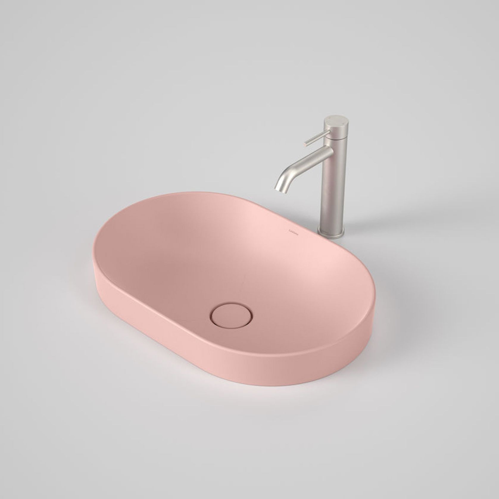 Liano II 530mm Pill Inset Basin - Matte Pink gallery detail image