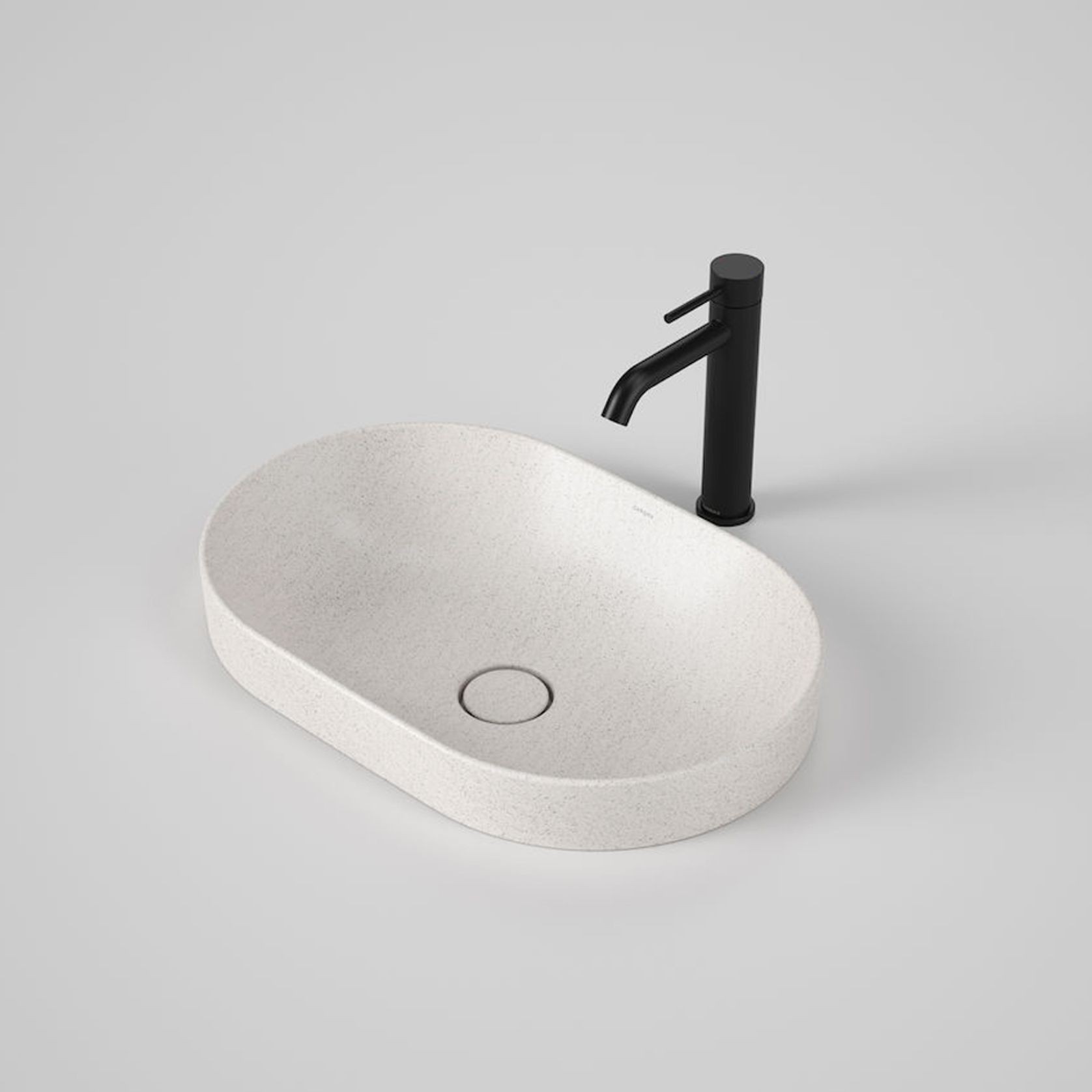Liano II 530mm Pill Inset Basin - Matte Speckled gallery detail image