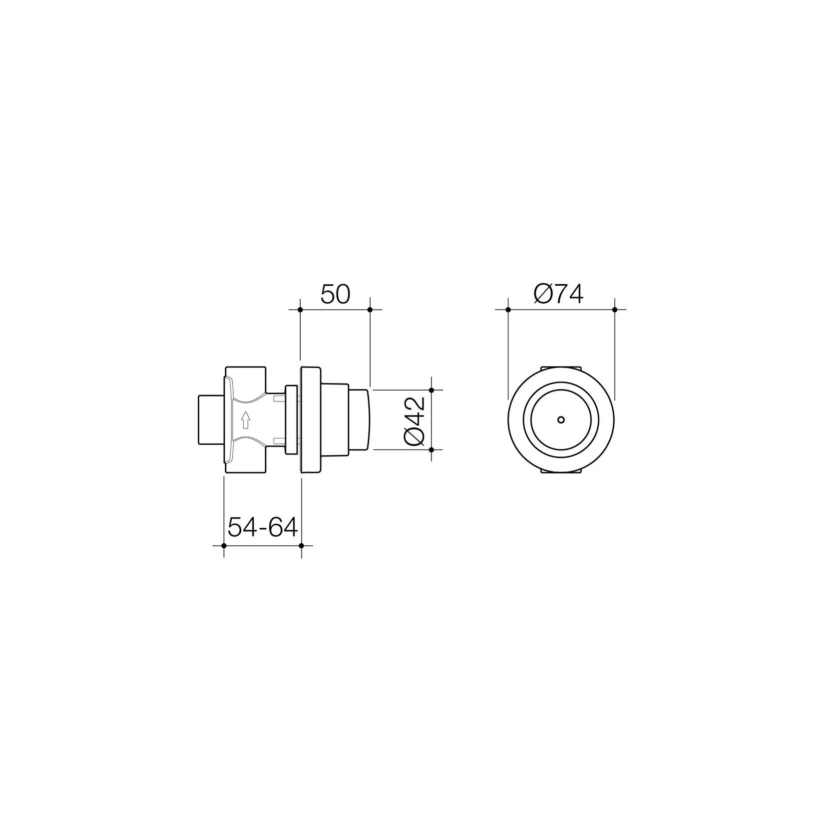 Civic Timed Flow Shower Push Button gallery detail image