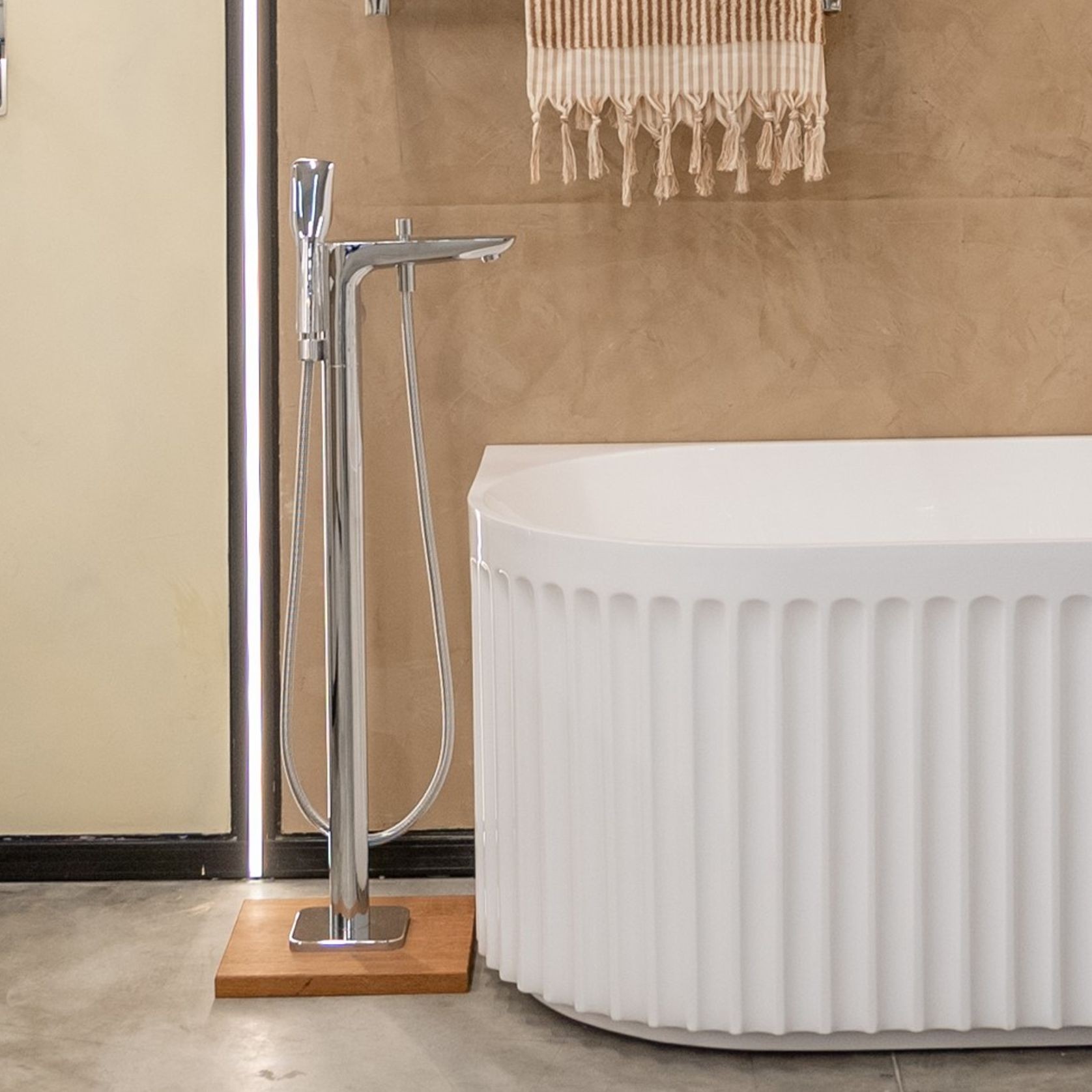 Freestanding Tap with Handheld Shower Chrome gallery detail image