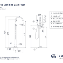 Polaro Free Standing Bath Filler gallery detail image