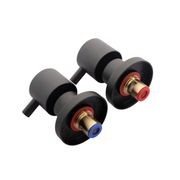 Round Shower Wall Taps Matte Black gallery detail image