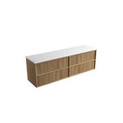 Aulic  Venetta Flute Wall Hung 1800m Harvest Oak Vanity gallery detail image