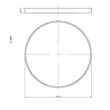 iStone 700mm Round Mirror Gloss White gallery detail image