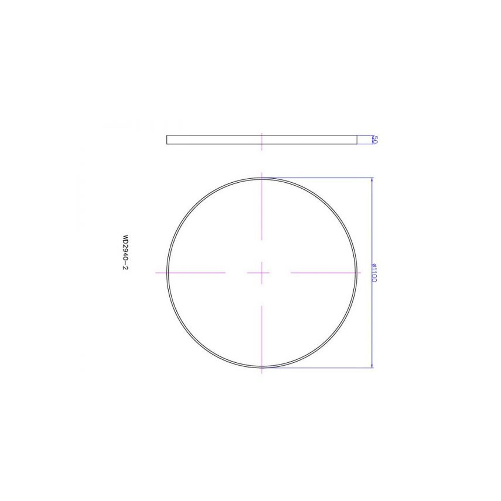 iStone 1100mm Round Mirror Matte White gallery detail image
