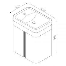 Kzoao Powder Room Vanity Satin White gallery detail image