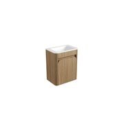 AulicMini Hartelle Fluted Wall Hung Harvest Oak Cabinet gallery detail image