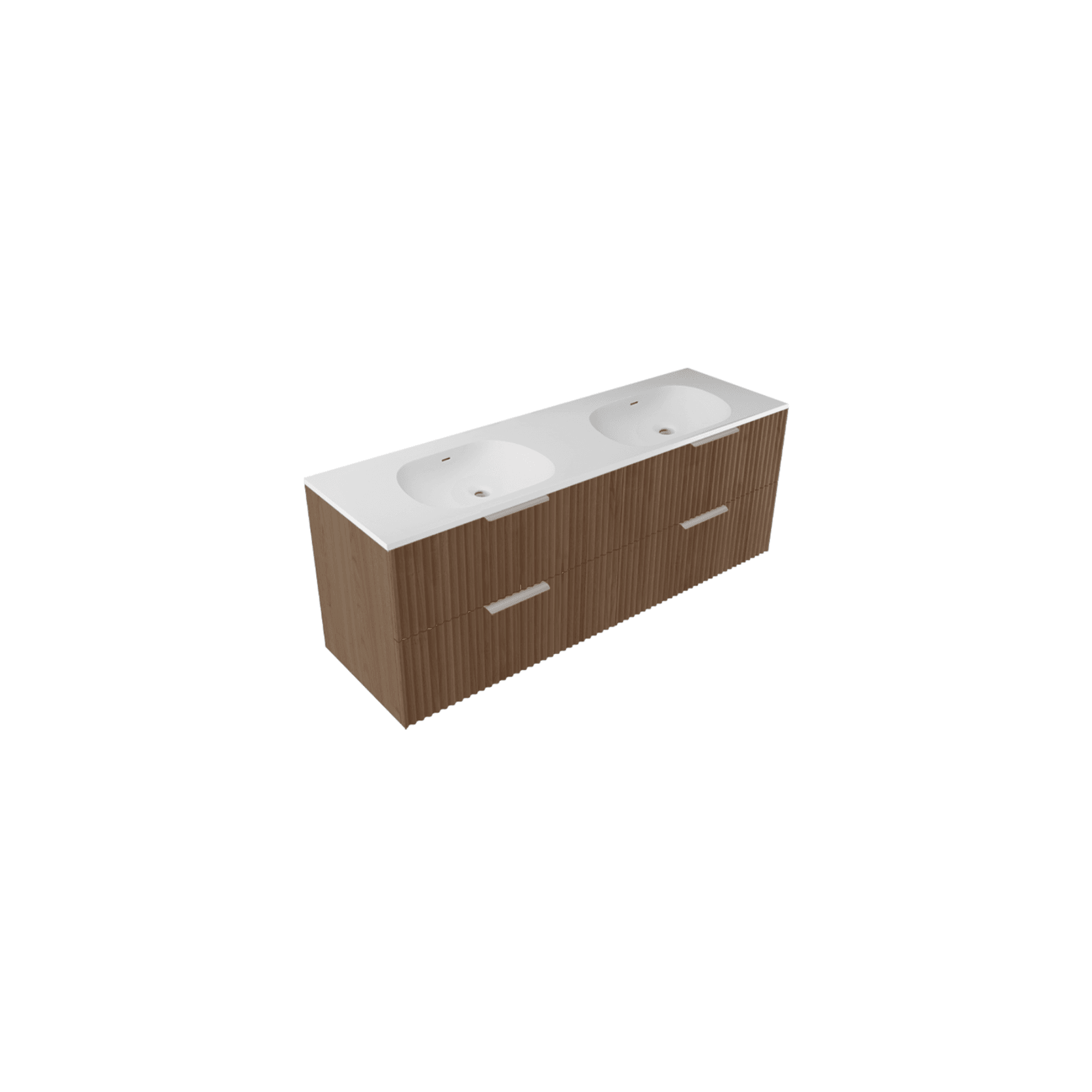 Pettine 1500 Double Bowl 4 Drawer Wall Vanity gallery detail image