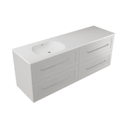Telaio 1500 Single Left Bowl 4 Drawer Wall Vanity gallery detail image