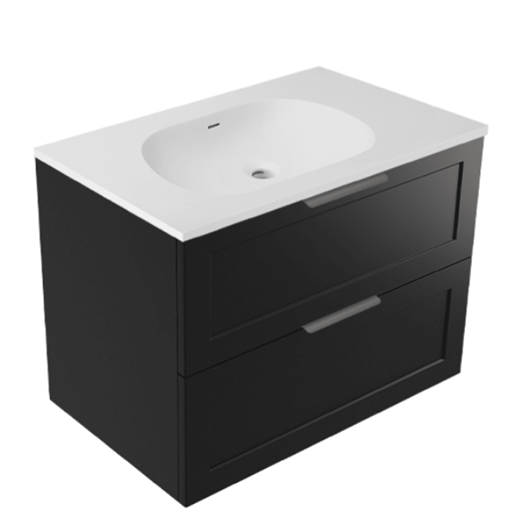 Telaio 750 Single Centre Bowl 2 Drawer Wall Vanity gallery detail image