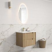 Aulic Voulari Framed Wall Hung 750m Harvest Oak Cabinet gallery detail image