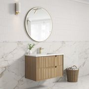 Aulic Voulari Framed Wall Hung 900m Harvest Oak Cabinet gallery detail image