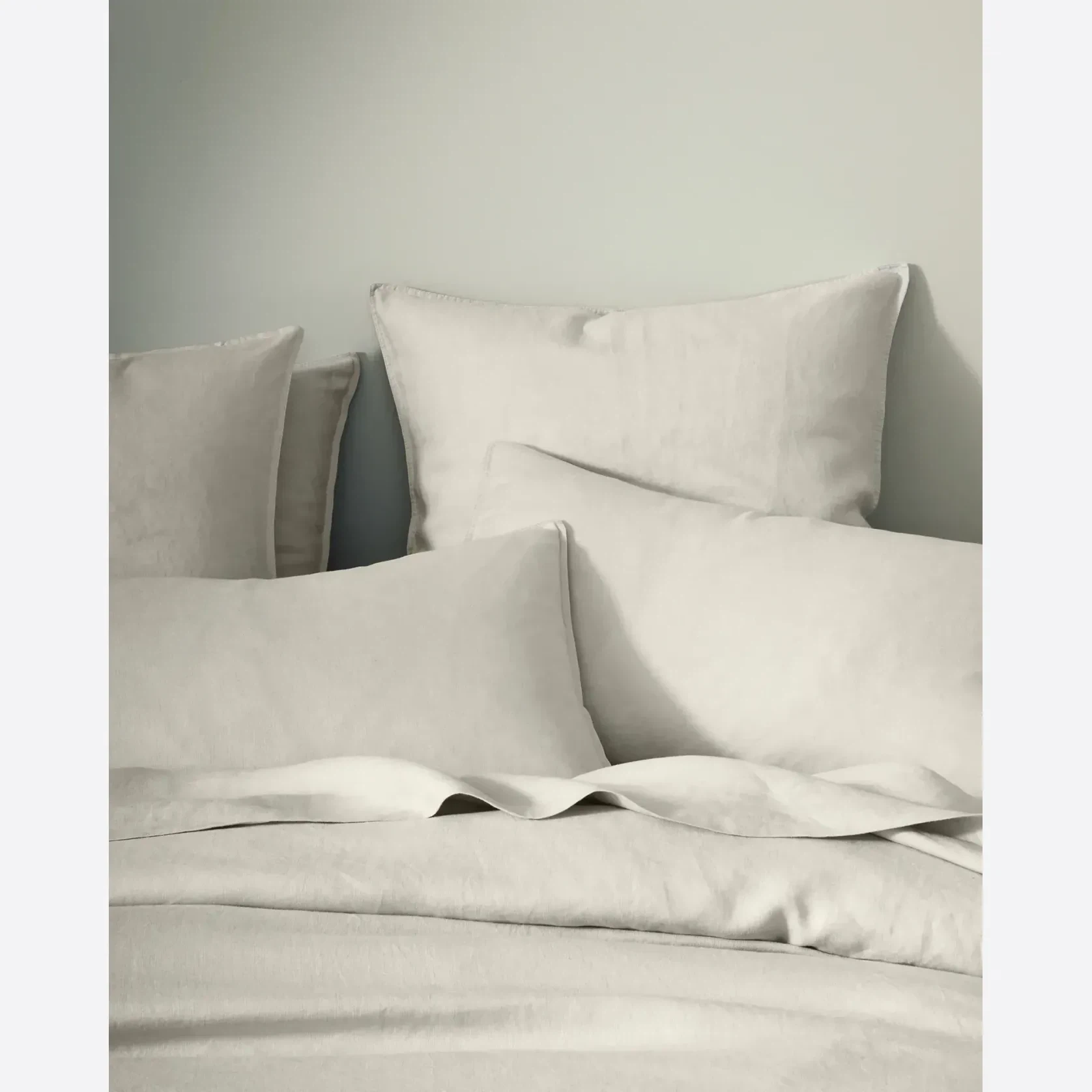 Ravello Linen Fitted Sheet - Bone | Weave Home Bed Linen gallery detail image