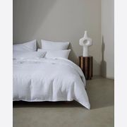 Ravello Linen Flat Sheet - White | Weave Home Bed Linen gallery detail image