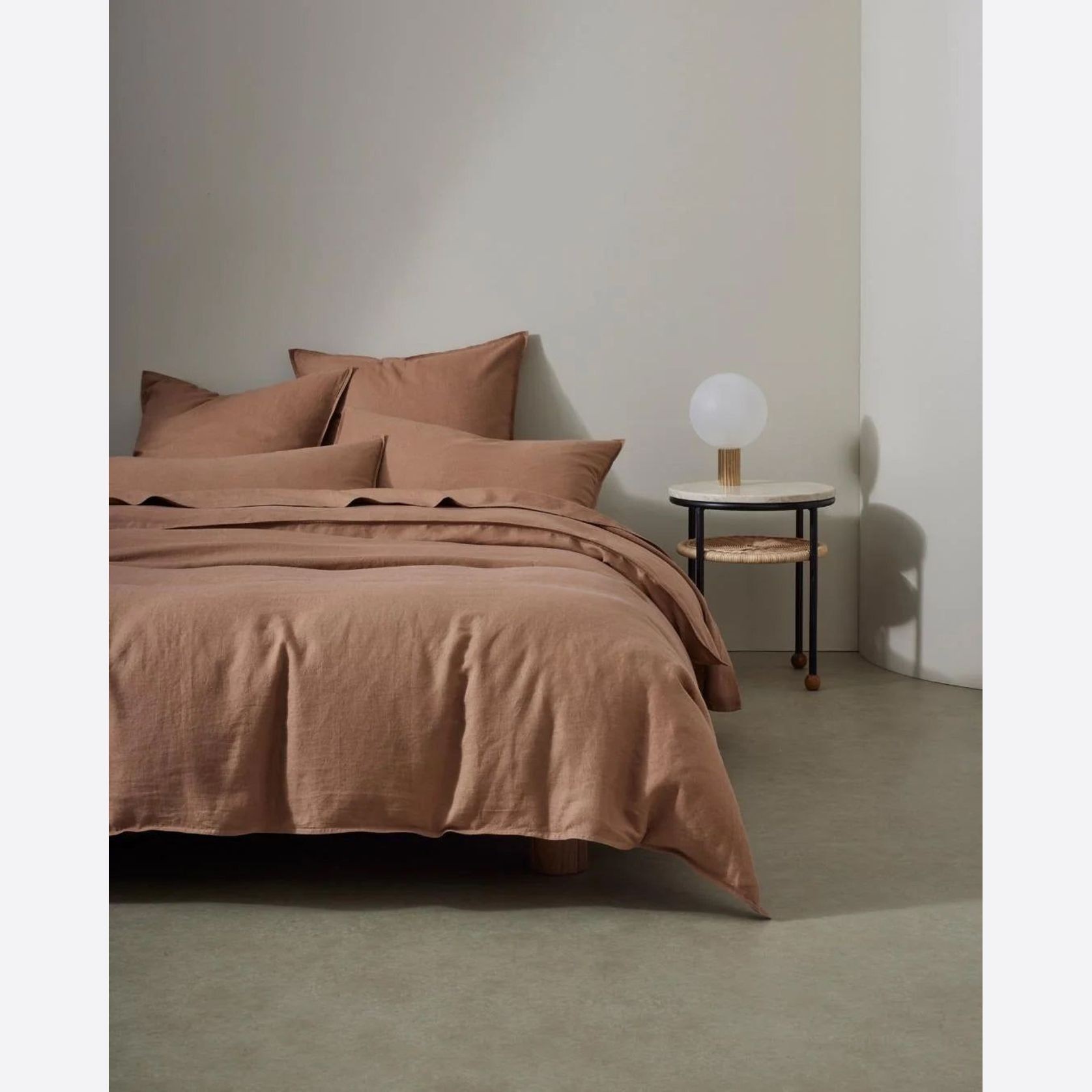 Ravello Linen Flat Sheet - Biscuit | Weave Home Bed Linen gallery detail image