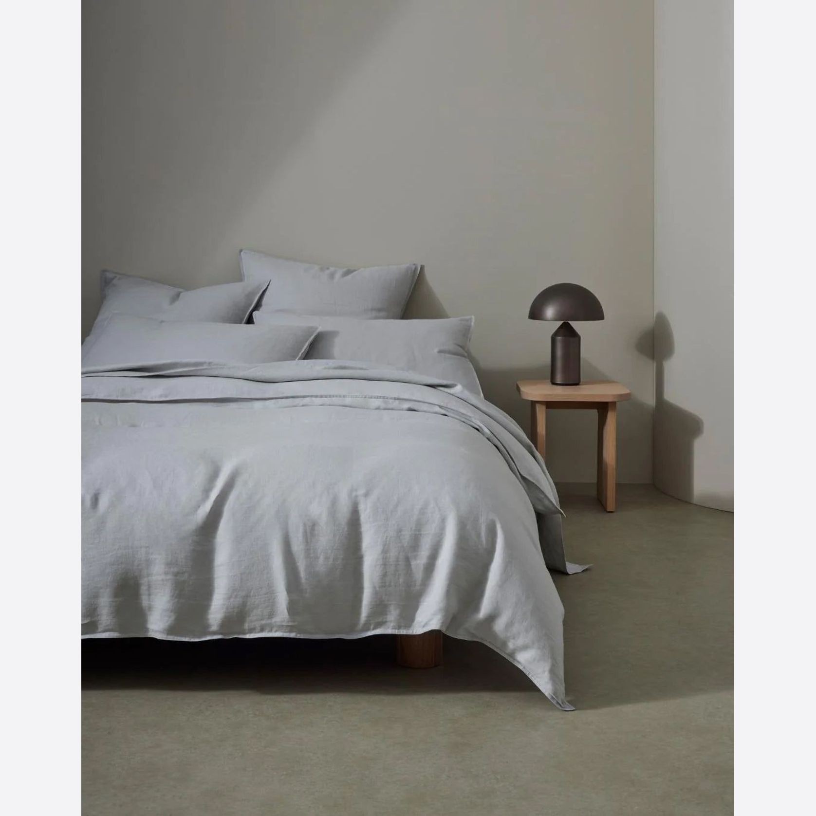 Ravello Linen Flat Sheet - Silver | Weave Home Bed Linen gallery detail image