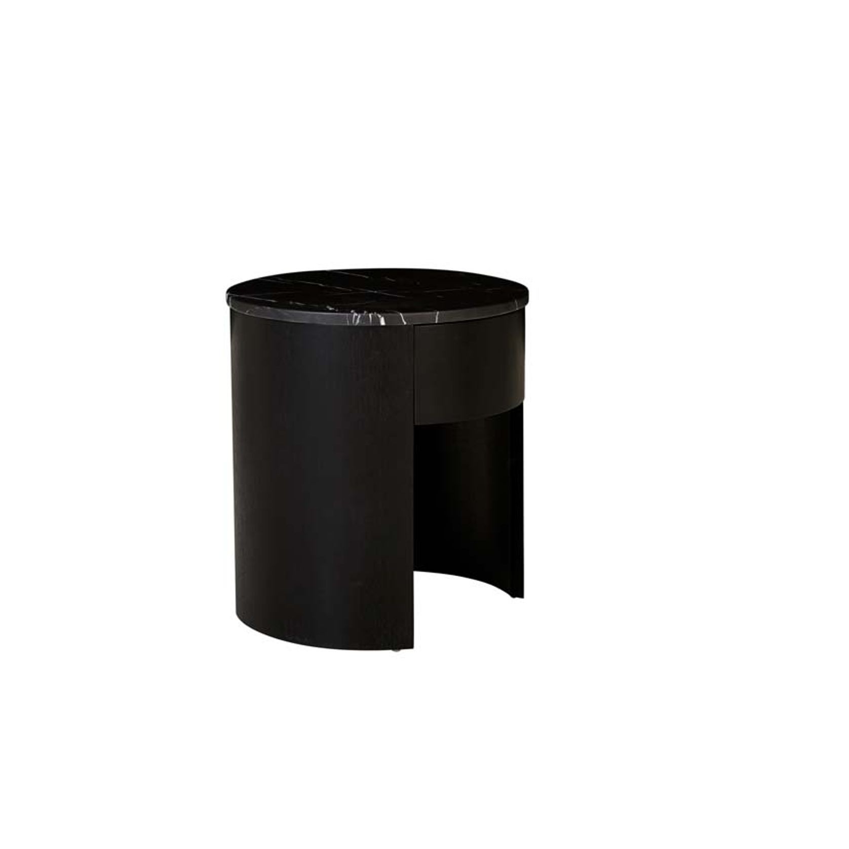 Oberon Crescent Marble Bedside gallery detail image