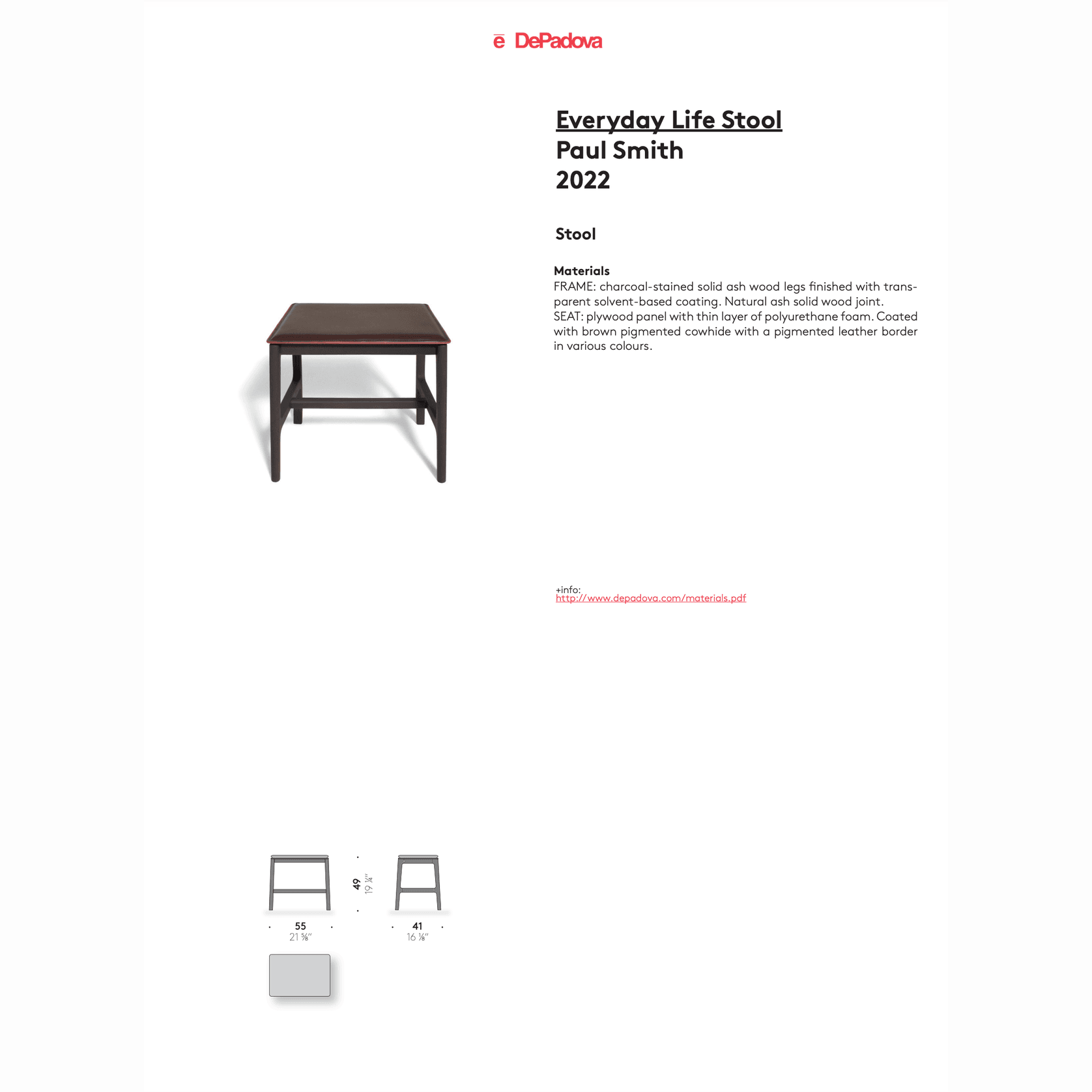 Everyday Life Stool by DePadova gallery detail image