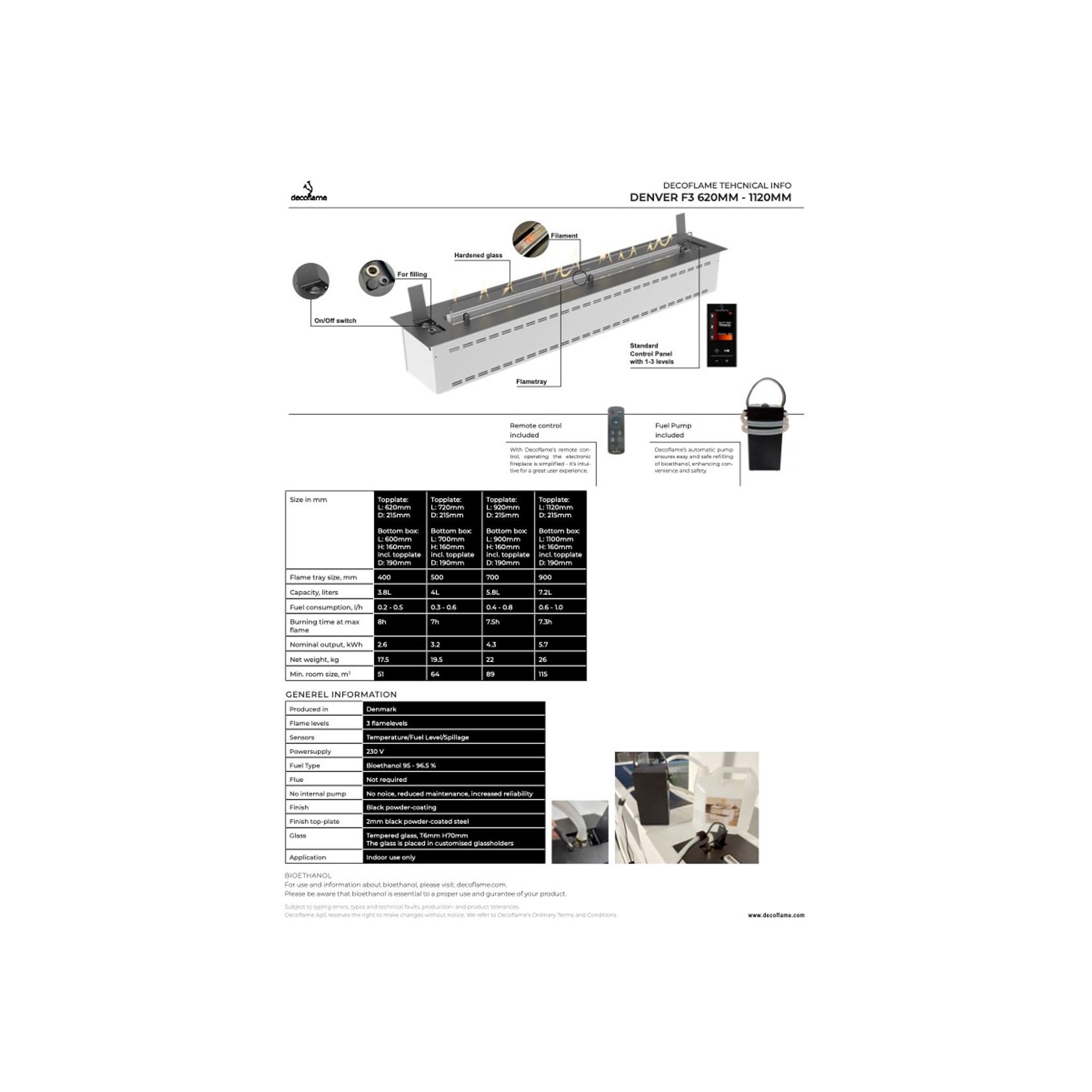 Decoflame BEV Net Zero F3 Fireplace Insert 20.5hr Burn gallery detail image