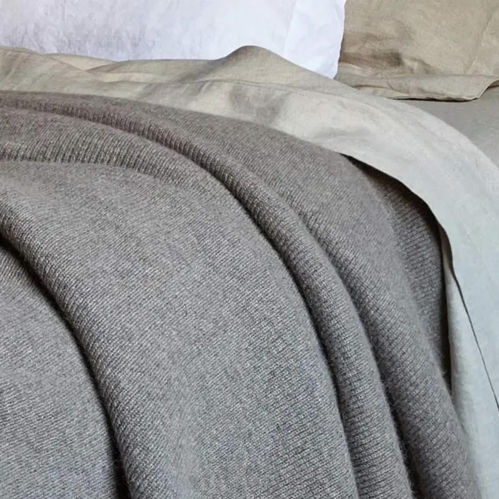 Fine Rib Angora & Merino Wool Blankets gallery detail image