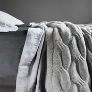 Chunky Cable Angora & Merino Wool Throws gallery detail image