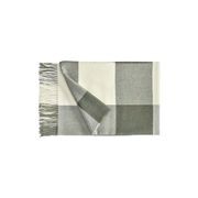 Fischbacher 1819 Alpaca Throw - Carre White and Green gallery detail image