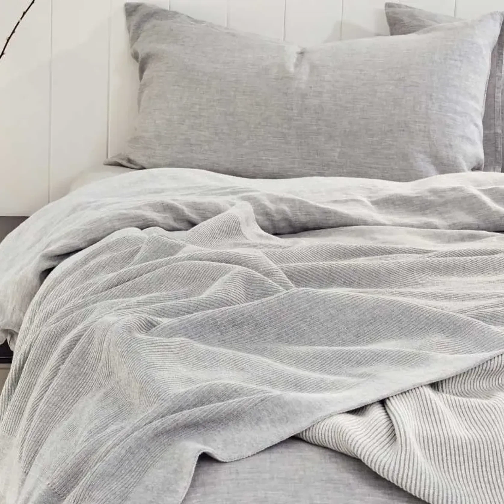 Reversible Rib Cotton Blankets gallery detail image
