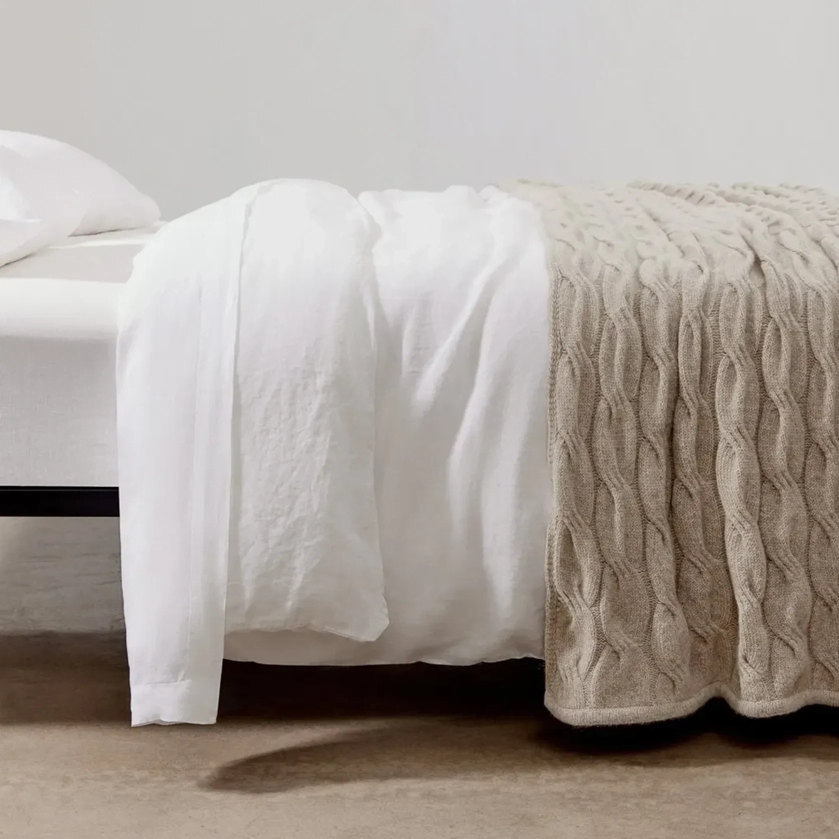 Chunky Cable Angora & Merino Wool Throws gallery detail image