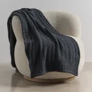 Chunky Rib Angora & Merino Wool Throws gallery detail image