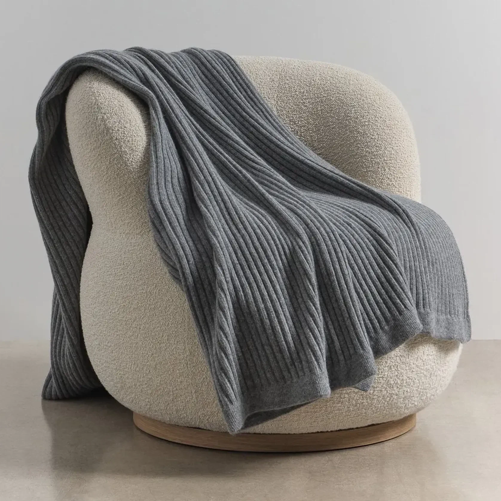 Wide Rib Angora & Merino Wool Throws gallery detail image