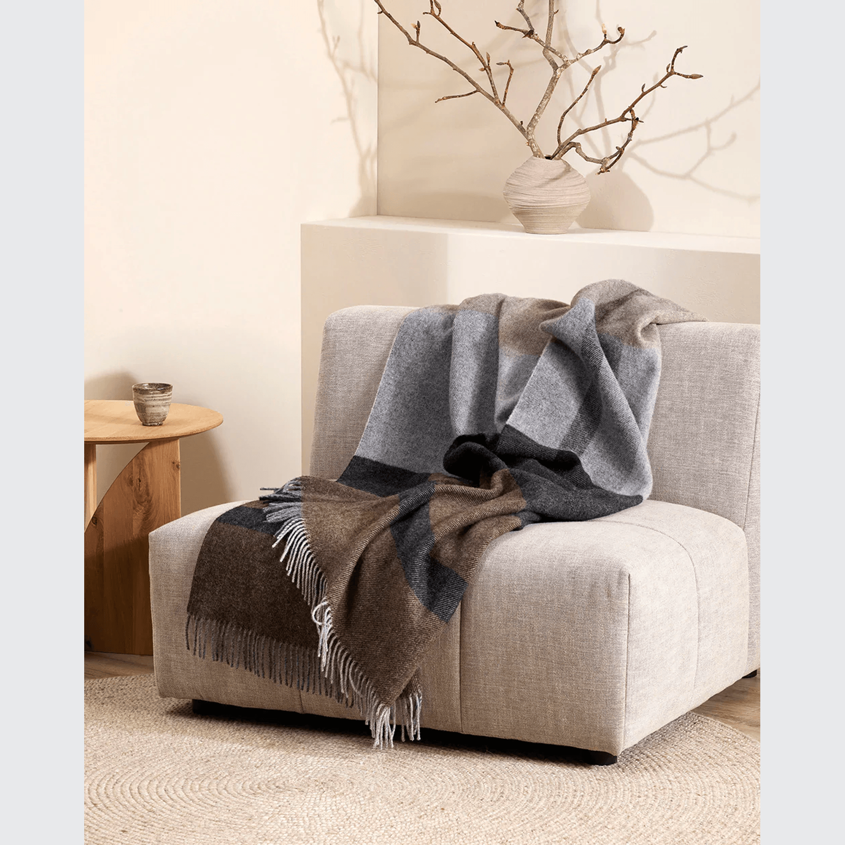 Baya Brunswick Throw - Bracken | Pure NZ Wool gallery detail image
