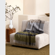 Baya Brunswick Throw - Olive | Pure NZ Wool gallery detail image